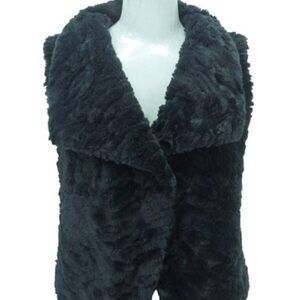 Costa Blanca Collection Faux Fur Vest - Black